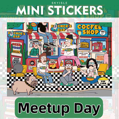 SKYISLE mini1.0 DIY 3D Scene Stickers, modern youth American comic, decompression sticker to decorate miniature scene#104