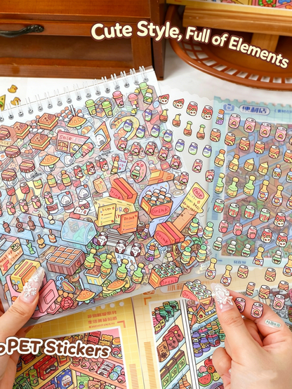 YiLan DIY 3D Scene Stickers The new collection of Stack goods scene #245