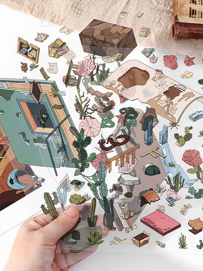 Infeelme's 15th play of DIY 3D Scene Stickers in open today, Landscaping Sticker Forgotten Forest Miniature Scene Sticker #123