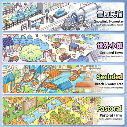 TELADO DIY 3D Scene Stickers Collection Ben 5.0 New Pastoral Landscaping Sticker Scene Hand Account Sticker Set Three-dimensional Miniature Cabin Girls Children's Educational Toys DIY Hand Account Sticker Sticker#91