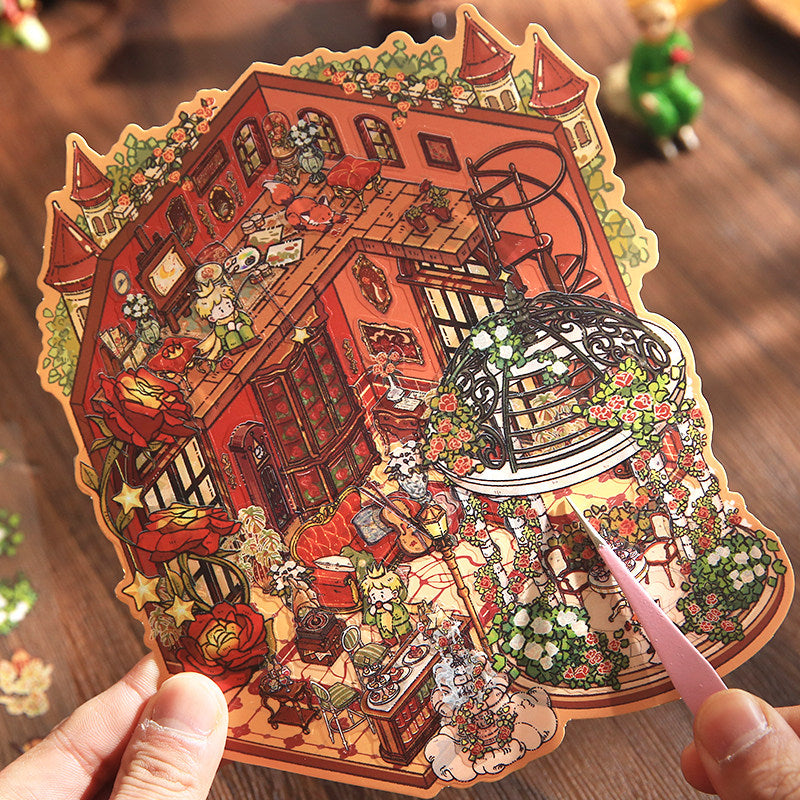 Star Dream Prince Fairy Tale | Student 3D Scene Journal Stickers # 53