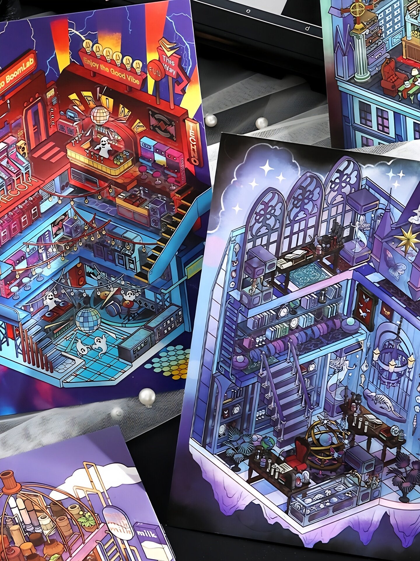 Infeelme's 16th play of DIY 3D Scene Stickers  in open today, cute DIY handmade miniature scenes#115
