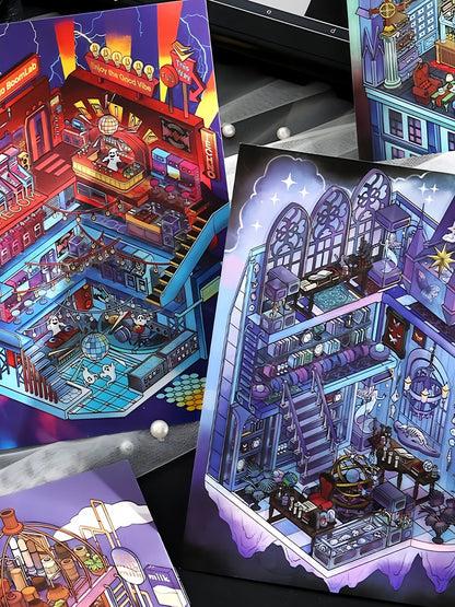 Infeelme's 16th play of DIY 3D Scene Stickers  in open today, cute DIY handmade miniature scenes#115