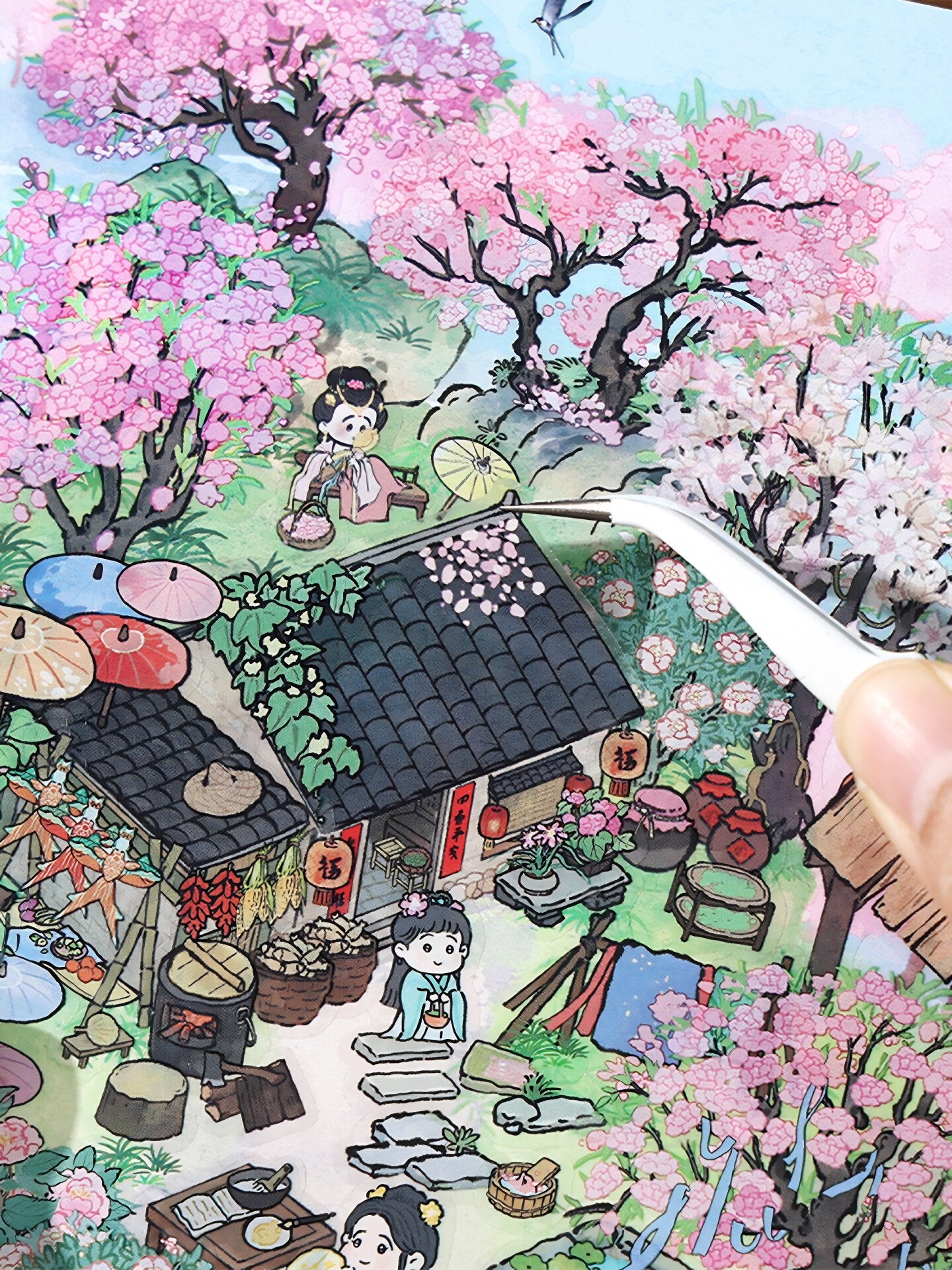 Infeelme's 4th play of DIY 3D Scene Stickers in open today, My Cabin Landscaping Sticker Large Antique Stereo DIY Miniature Scene Sticker#152