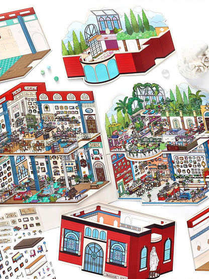 Infeelme's 33rd play of DIY 3D Scene Stickers in open today,  My Cabin Scene Miniature Landscaping Sticker Large#141