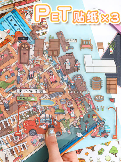 YiLan DIY 3D Scene Stickers37.0 Extra Large Miniature Scene #243