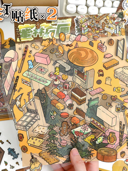 YiLan DIY 3D Scene Stickers 68.0 Large Time Store Miniature Scene #249