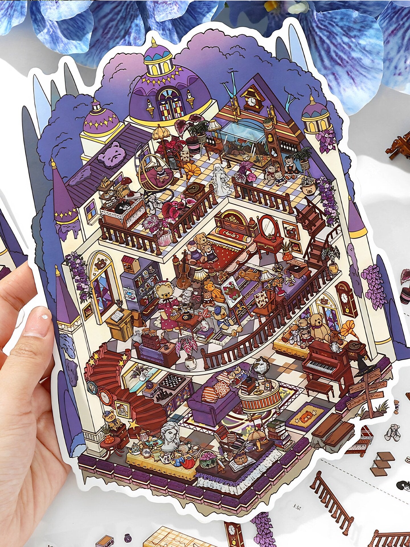 Infeelme's 24th play of DIY 3D Scene Stickers in open today,  Miniature Castle Infi Landscaping Sticker Large#139