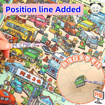 TELADO DIY 3D Scene Stickers collection book, a large book, decompression landscaping sticker hand account scene small sticker miniature hut girl children's educational toy DIY hand account decorative sticker book#92
