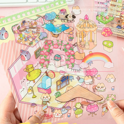 Capybara DIY 3D Scene Stickers Collection Book Miniature Scene #261