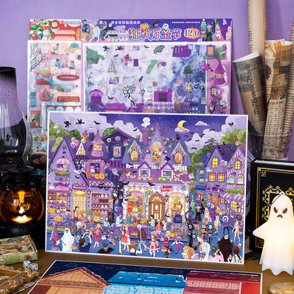 Junbei DIY 3D Scene Stickers 12.0 Christmas & Halloween – Large Miniature Scenes #334