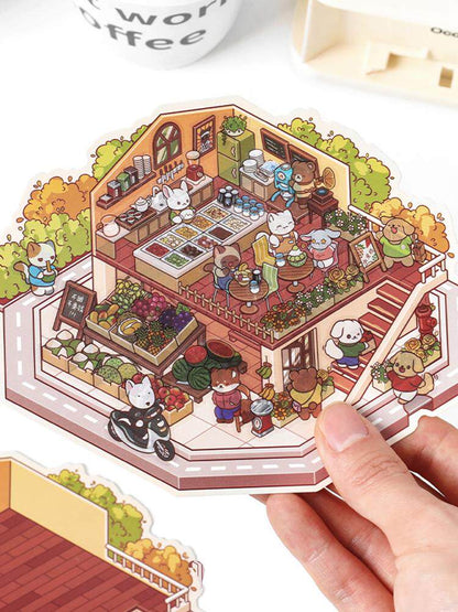 Infeelme's third play of DIY 3D Scene Stickers in open today, Landscaping Sticker 3.0 Miniature Scene Sticker Large#120