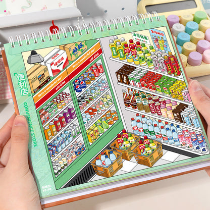 Junbei DIY 3D Scene Stickers [10 Scenes] Junbei Stocking Series – Miniature Scene Collection Book – Sunwingbit 16.0 #335