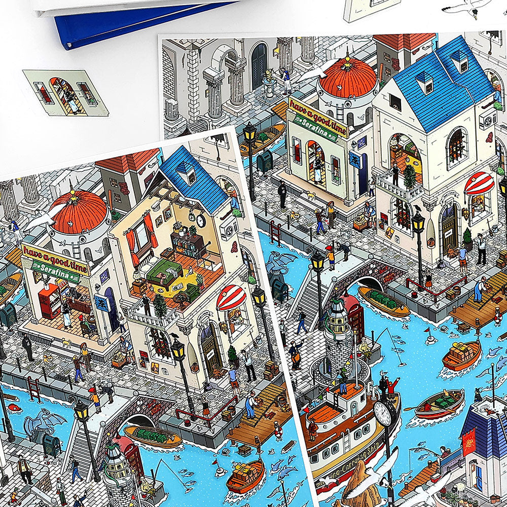 infeelme Magic Town | Large Advanced City Scene Adult Stress Relief Collage # 80