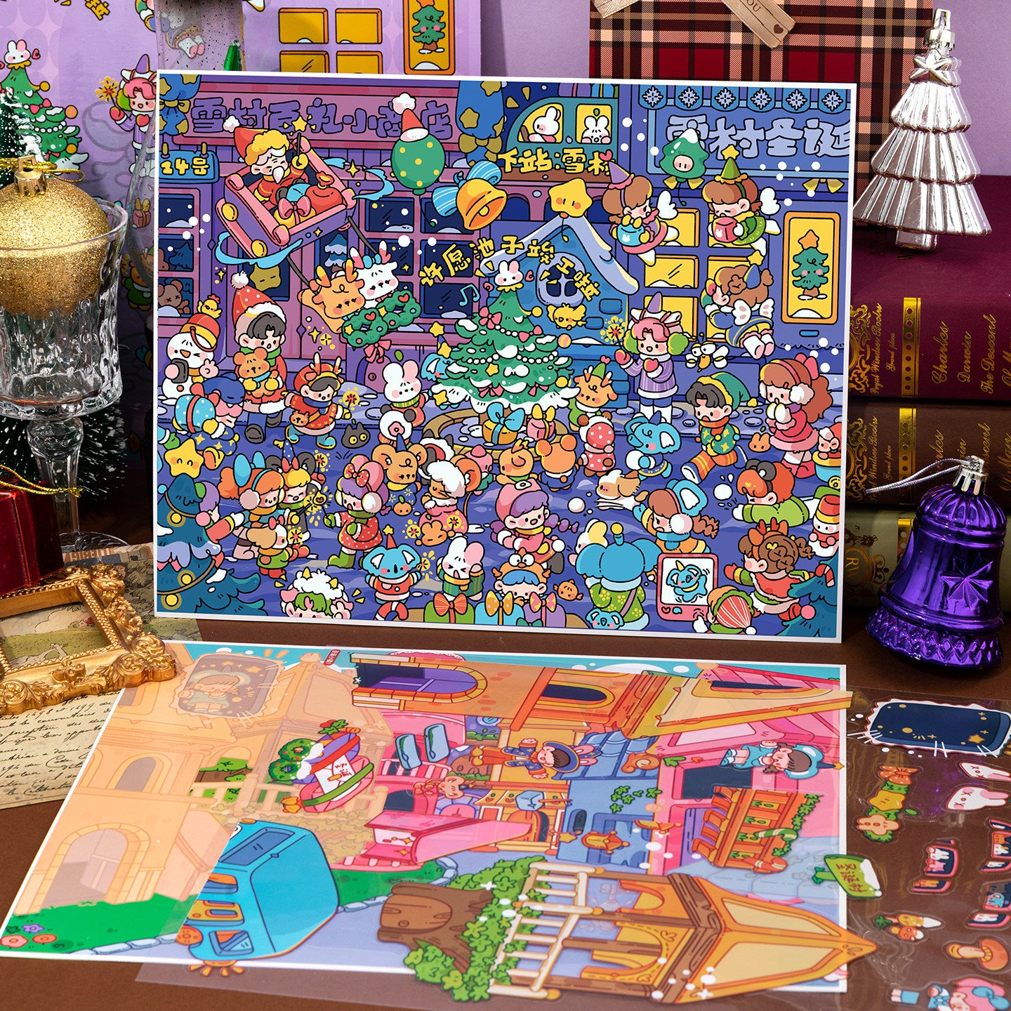 Junbei DIY 3D Scene Stickers 13.0 Christmas Season Series – Miniature Scenes #336