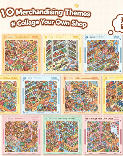YiLan DIY 3D Scene Stickers The new collection of Stack goods scene #245