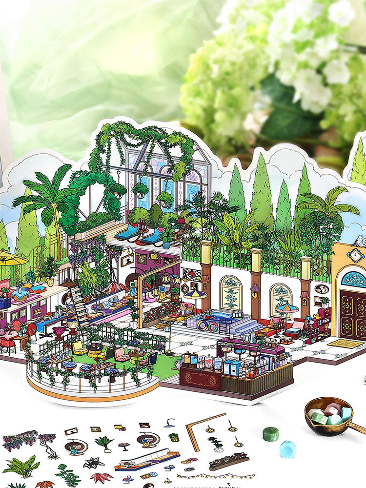 Infeelme's 33rd play of DIY 3D Scene Stickers in open today,  My Cabin Scene Miniature Landscaping Sticker Large#141