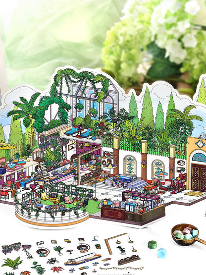 Infeelme's 33rd play of DIY 3D Scene Stickers in open today,  My Cabin Scene Miniature Landscaping Sticker Large#141