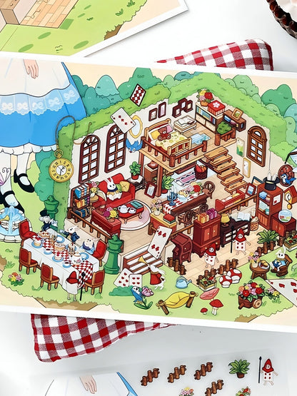 Infeelme's 16th play of DIY 3D Scene Stickers  in open today, My Cabin Landscape Stickers Cute DIY Handmade Miniature Scene Stickers#118