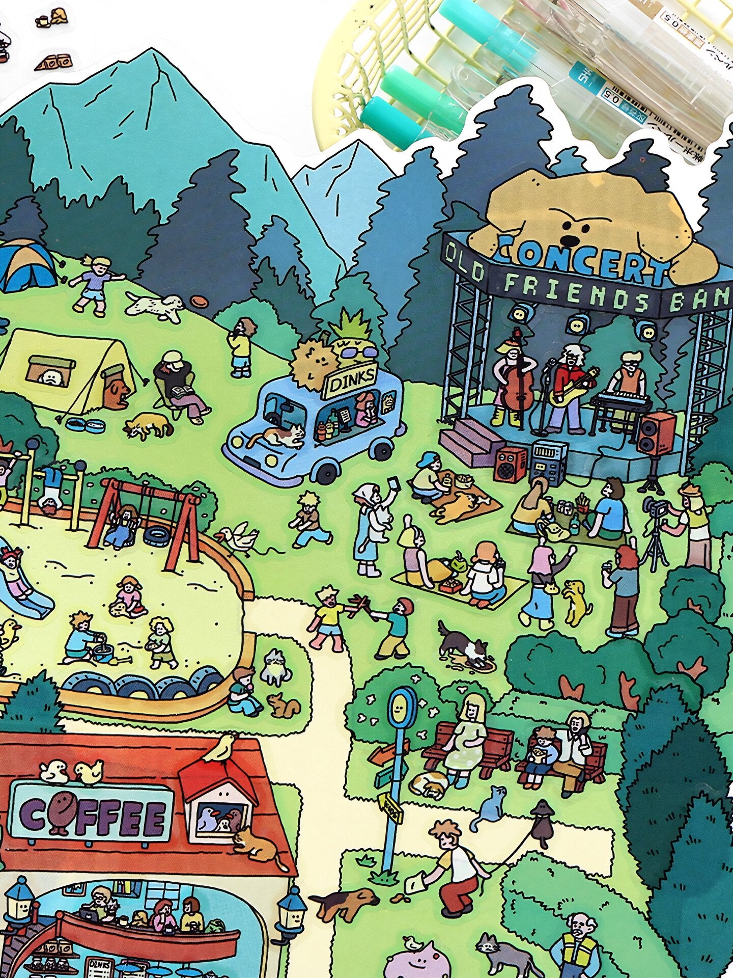 Infeelme's 30th play of DIY 3D Scene Stickers in open today, my cabin scene. Miniature landscaping sticker large.#122