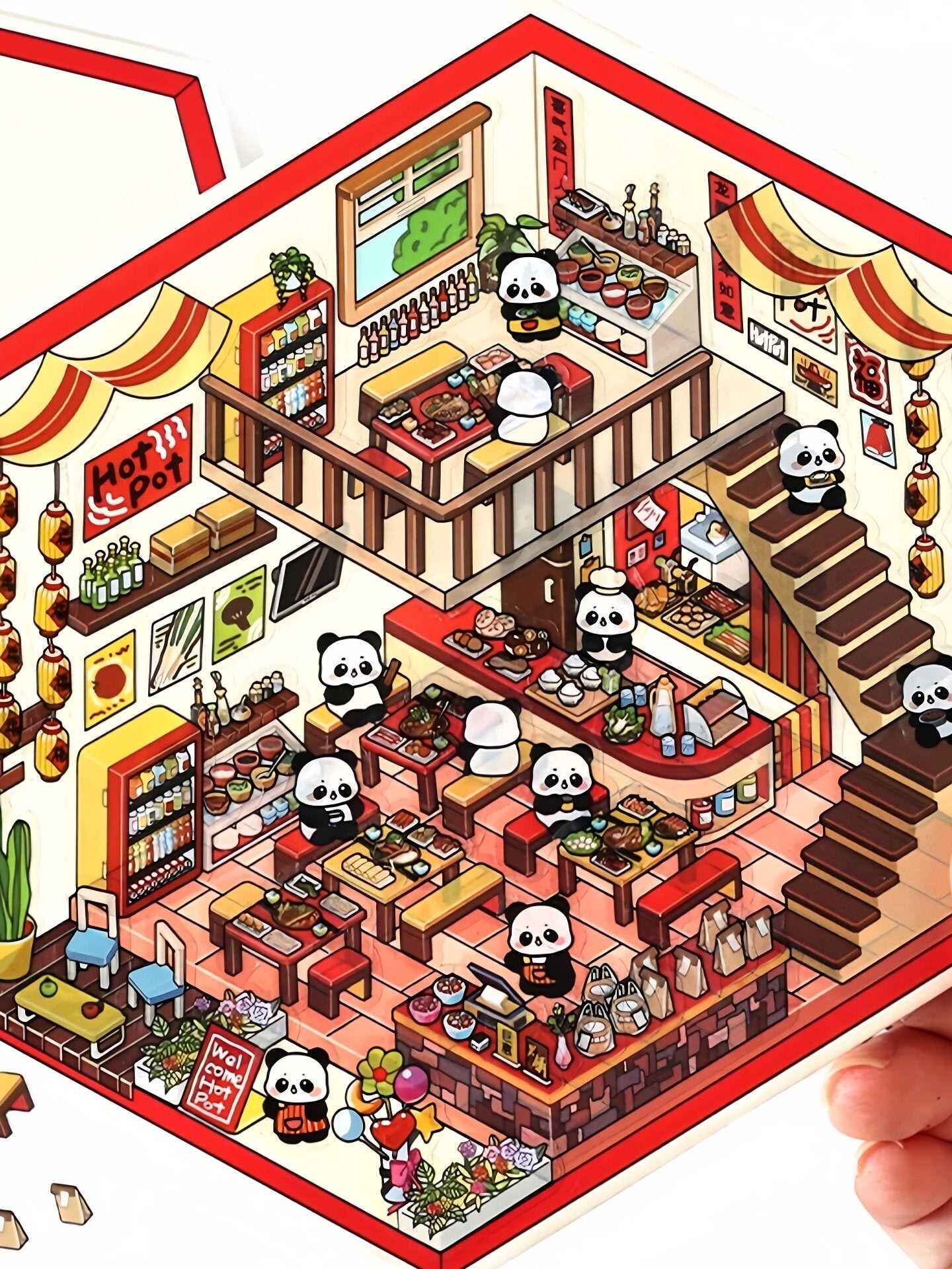 Infeelme's fourth play of DIY 3D Scene Stickers  in open today,4.0 Miniature Scene Stickers, Large Size#112