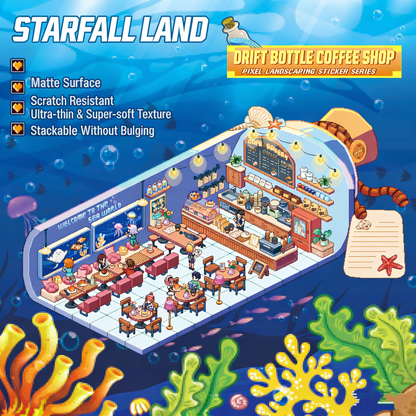 The Land of Falling Stars 3.0 pixel DIY 3D Scene Stickers decompression DIY miniature space#164