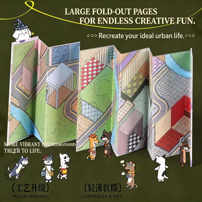 Meatball Puppy Season 6.0 DIY 3D Scene Stickers Handmade DIY Scene Stickers Extra Long Memorial Book Ten Folding Pages #212