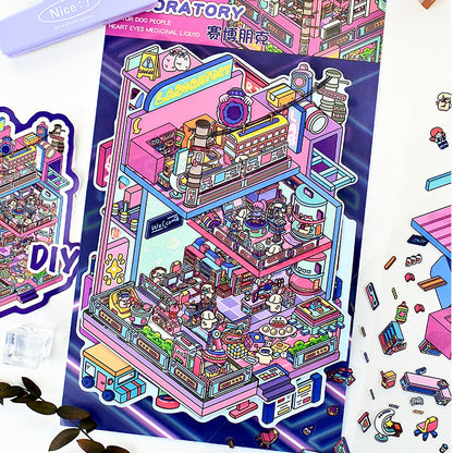Senyou DIY 3D Scenes Stickers Large Version 4.0 cute DIY miniature scene #294