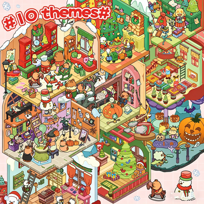 YiLan DIY 3D Scene Stickers Christmas Series Miniature Scene Sticker Collection Book #315