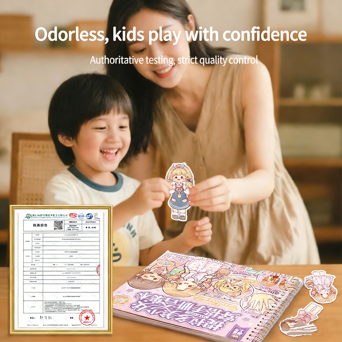 TELADO Beauty Girl Dress Manual Collection Book Girl Children's Educational Toys Princess Dress Up Sticker Book Cartoon Character Clothes Decoration Handbook Sticker Handbook Sticker Makeup Sticker Book#86
