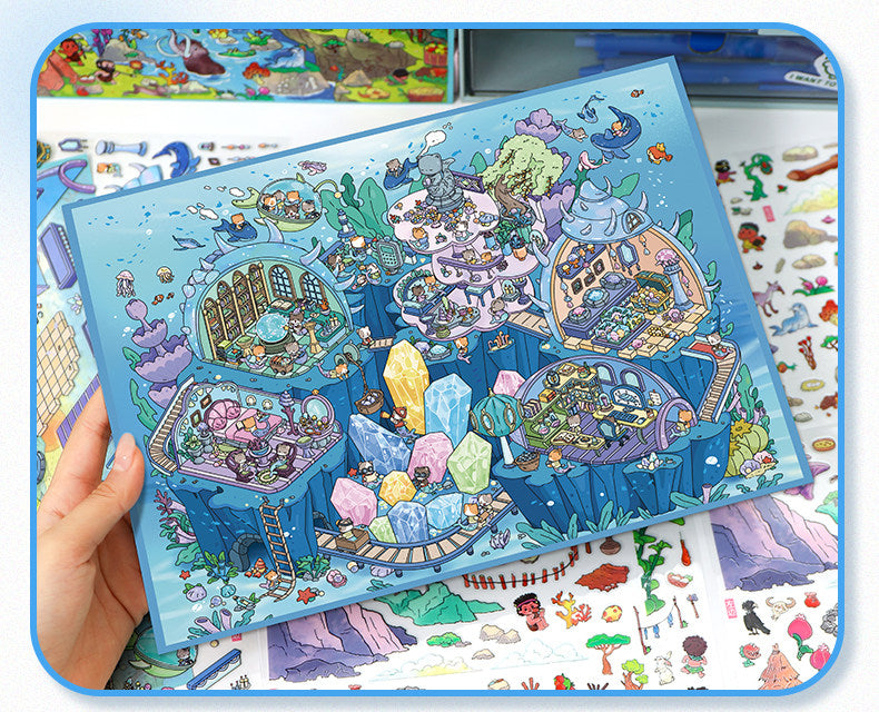 YiLan DIY 3D Scene Stickers 105.0 Primitive Tribe – Special Oil Process – Large Size #325