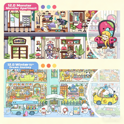 Paper space 11.0-12.0 DIY 3D Scene Stickers extra large version #186