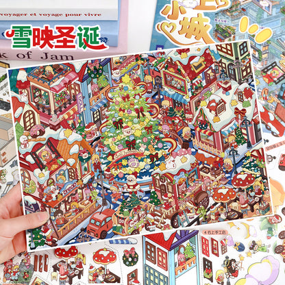 YiLan DIY 3D Scene Stickers 118.0 Extra Large: Snowy Christmas #320