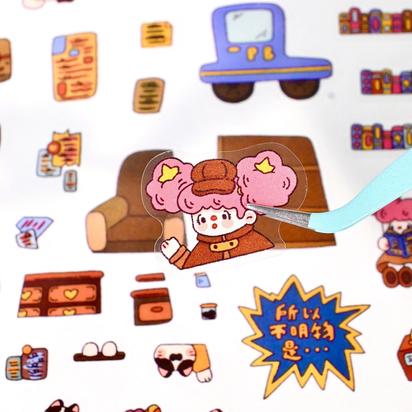 Senyou DIY 3D Scenes Stickers Large version 13.0 Detective series miniature scene #283