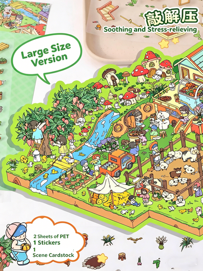YiLan DIY 3D Scene Stickers 11.0 Extra Large cute farm ranch #242
