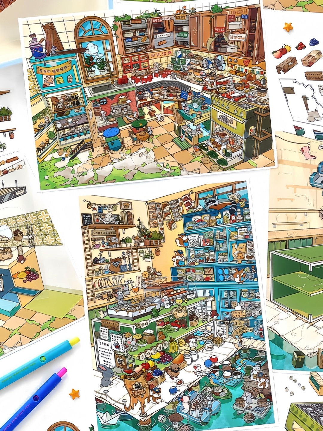 Infeelme's 36th play of DIY 3D Scene Stickers in open today, My Cabin Scene Miniature Landscaping Sticker Large#160