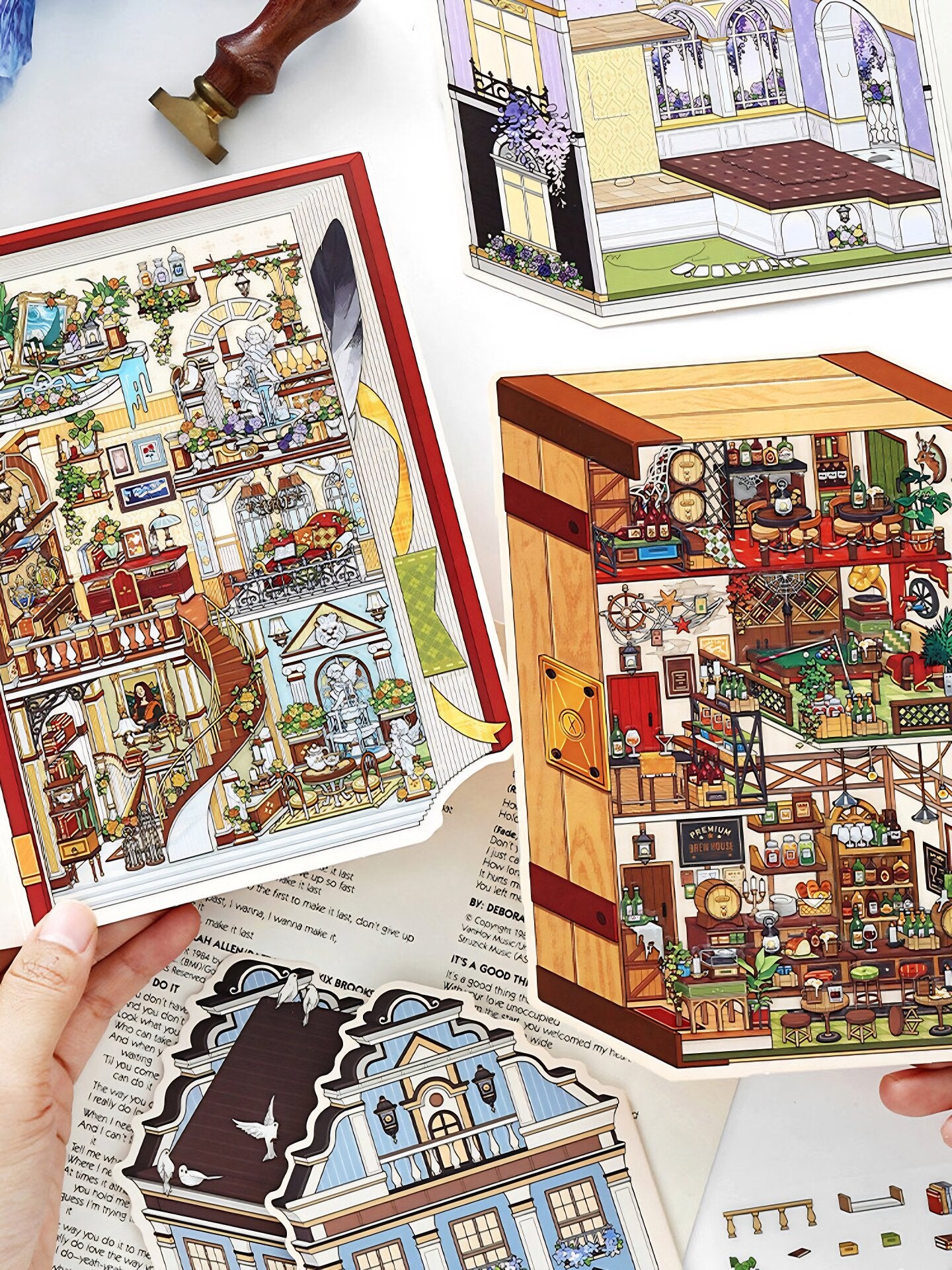 Infeelme's 19th play of DIY 3D Scene Stickers in open today, My Cabin Scene Miniature Landscaping Sticker Large#153