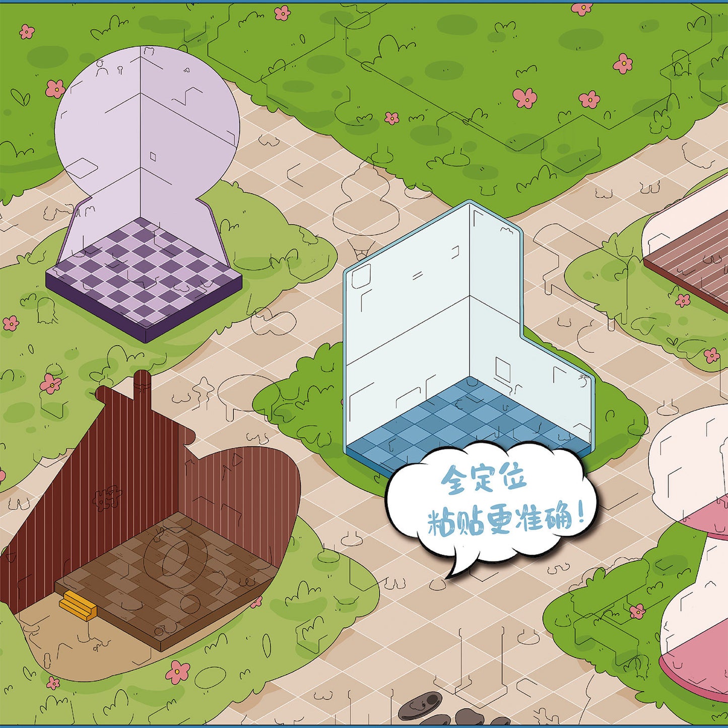 Senyou DIY 3D Scenes Stickers A3 extra large version 5.0 cute miniature scene sticker #282