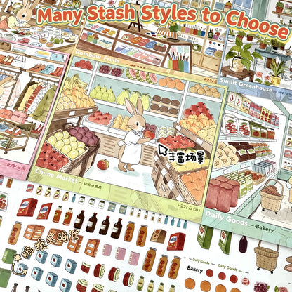 Bunny Dreamscape Sticker Book – DIY Scene-Making Stickers #337