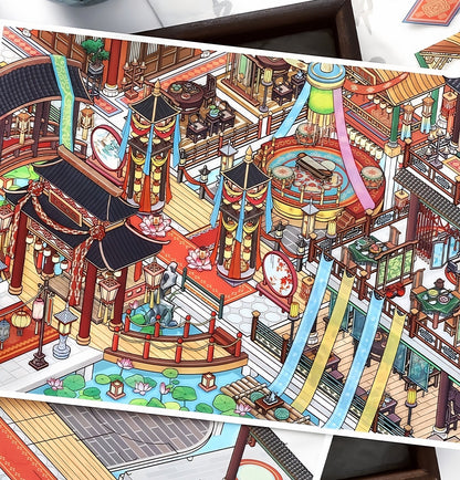 Infeelme's 34th play of DIY 3D Scene Stickers  in open today,34.0 Miniature Scene Stickers, Large Size#113