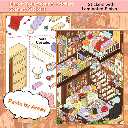 Senyou DIY 3D Scenes Stickers Large Version 38.0 Little Girl Loft Series #270