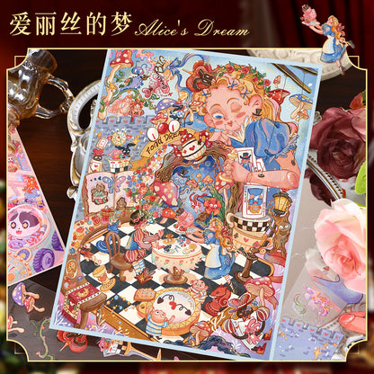 YiLan DIY 3D Scene Stickers 44.0 Large Size – Cat Paradise & Alice’s Dream #319