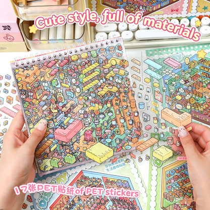 YiLan DIY 3D Scene Stickers 3.0 New Supermarket Merchandise Stacking Scene Sticker Collection #250