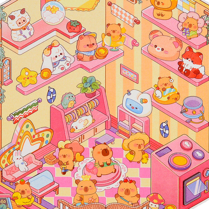 Capybara DIY 3D Scene Stickers Free Crop DIY Handmade #257