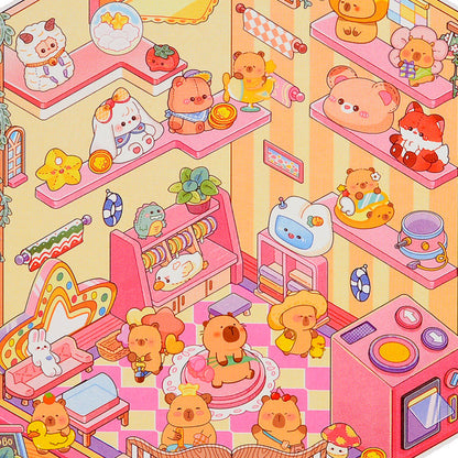 Capybara DIY 3D Scene Stickers Free Crop DIY Handmade #257