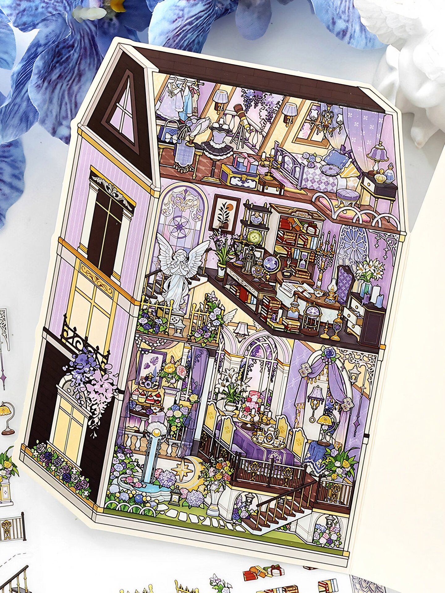 Infeelme's 19th play of DIY 3D Scene Stickers in open today, My Cabin Scene Miniature Landscaping Sticker Large#153