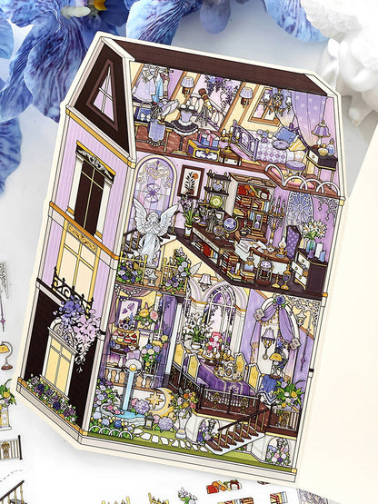 Infeelme's 19th play of DIY 3D Scene Stickers in open today, My Cabin Scene Miniature Landscaping Sticker Large#153