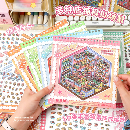 YiLan DIY 3D Scene Stickers 3.0 New Supermarket Merchandise Stacking Scene Sticker Collection #250