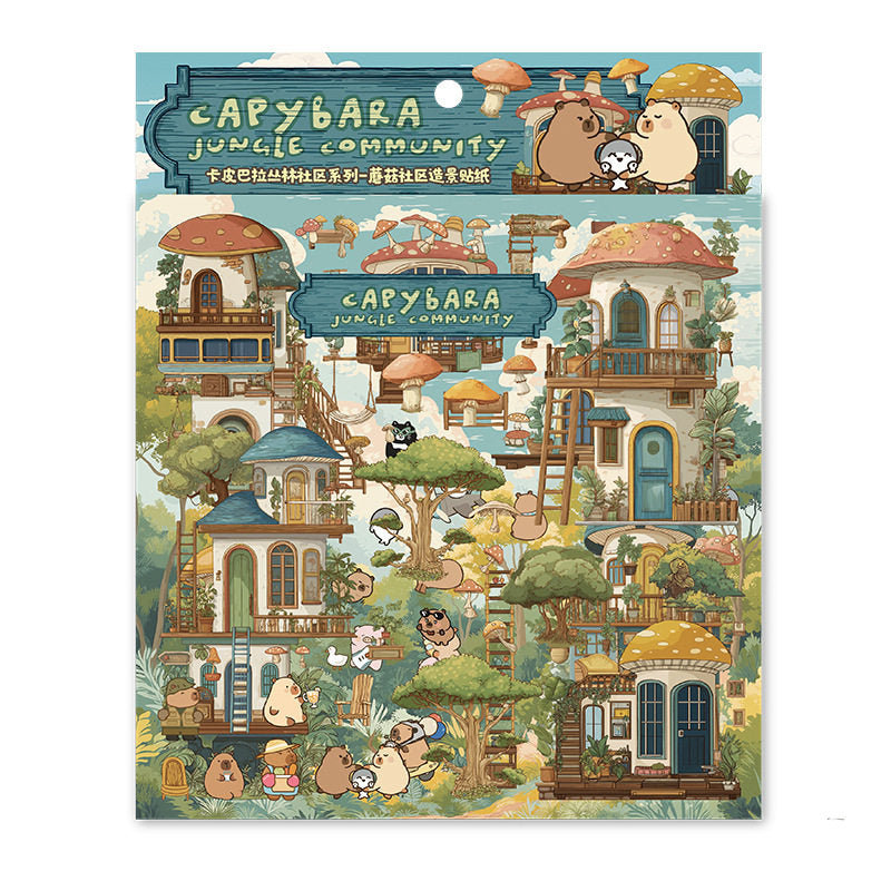 Capybara Jungle Community DIY 3D Scene Stickers #262