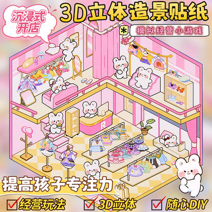 Capybara DIY 3D Scene Stickers cute pet series #259